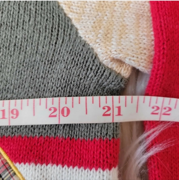 Victoria Jones Christmas snowman winter sweater Cardigan full zip size L. - Picture 6 of 8